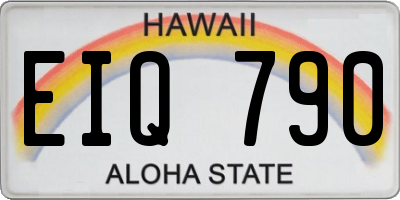 HI license plate EIQ790