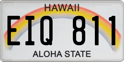 HI license plate EIQ811
