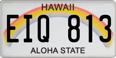 HI license plate EIQ813