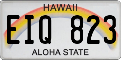 HI license plate EIQ823