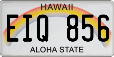 HI license plate EIQ856