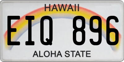 HI license plate EIQ896