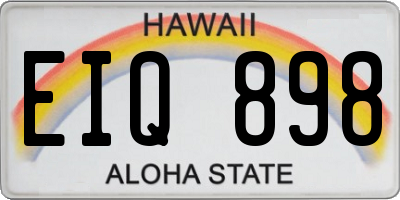 HI license plate EIQ898