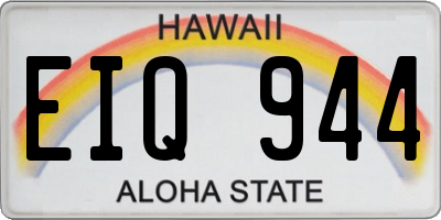 HI license plate EIQ944