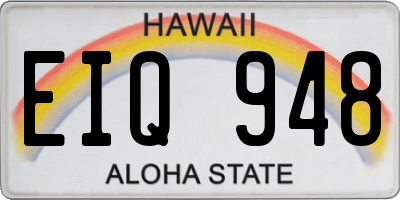 HI license plate EIQ948