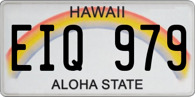 HI license plate EIQ979