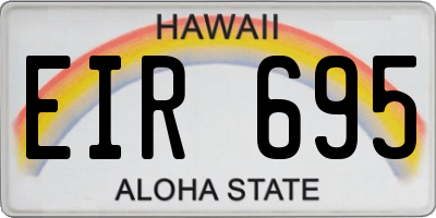 HI license plate EIR695
