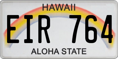 HI license plate EIR764