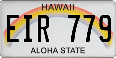 HI license plate EIR779