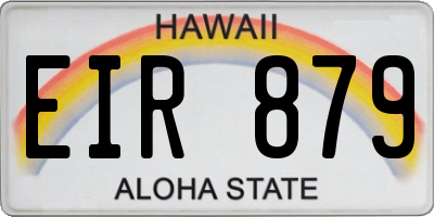 HI license plate EIR879