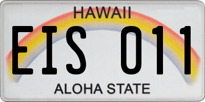 HI license plate EIS011