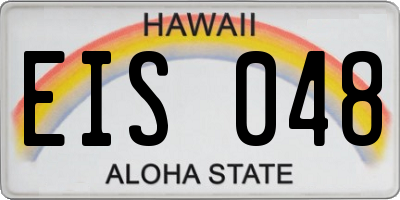 HI license plate EIS048