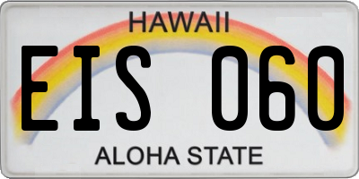 HI license plate EIS060
