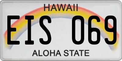 HI license plate EIS069