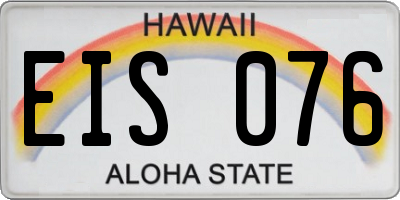 HI license plate EIS076