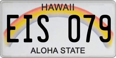 HI license plate EIS079