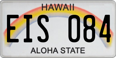 HI license plate EIS084