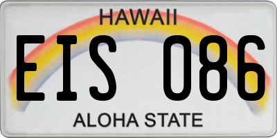 HI license plate EIS086