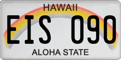 HI license plate EIS090