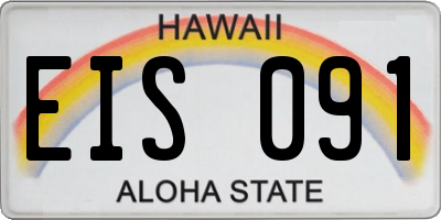 HI license plate EIS091