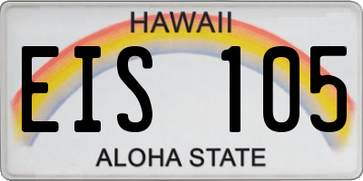HI license plate EIS105