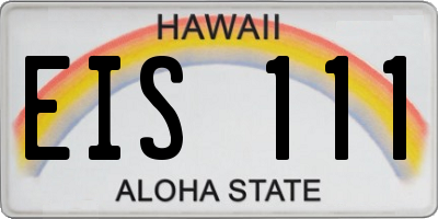 HI license plate EIS111