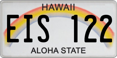 HI license plate EIS122
