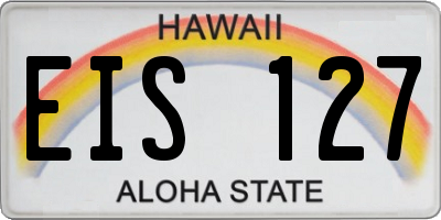 HI license plate EIS127
