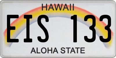 HI license plate EIS133