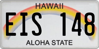HI license plate EIS148