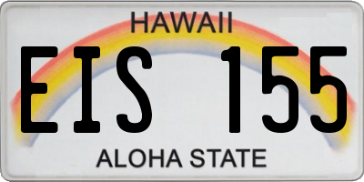 HI license plate EIS155