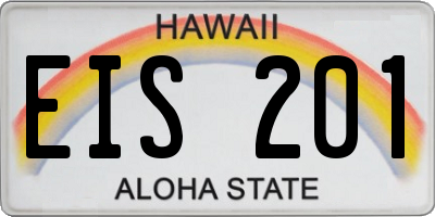 HI license plate EIS201