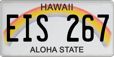 HI license plate EIS267