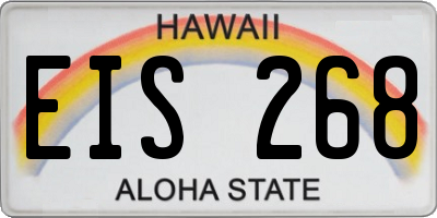 HI license plate EIS268