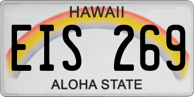 HI license plate EIS269