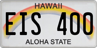 HI license plate EIS400