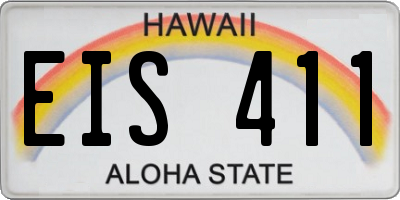 HI license plate EIS411