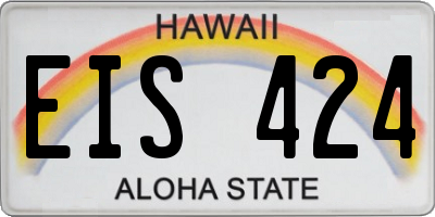 HI license plate EIS424