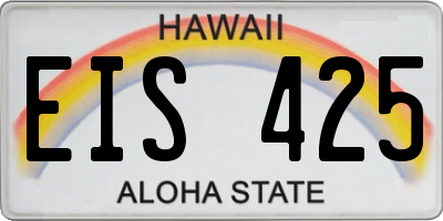 HI license plate EIS425