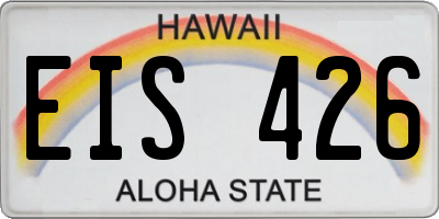HI license plate EIS426