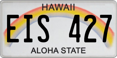 HI license plate EIS427