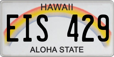 HI license plate EIS429