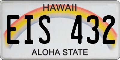 HI license plate EIS432