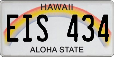 HI license plate EIS434