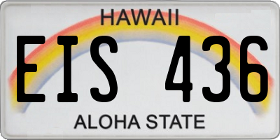 HI license plate EIS436
