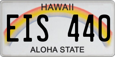 HI license plate EIS440