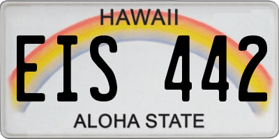 HI license plate EIS442