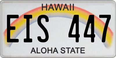 HI license plate EIS447