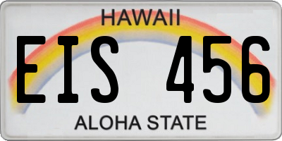 HI license plate EIS456
