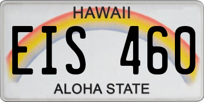 HI license plate EIS460
